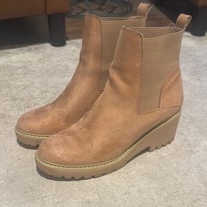 Tan Wedge Ankle Boots